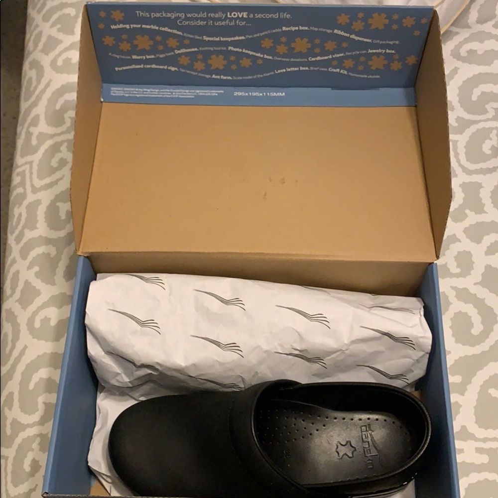New, never worn Black danskos